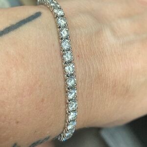 18k platinum gold diamond tennis bracelet 11 carats